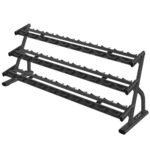 Life Fitness 3-Tier Long Saddle Dumbbell Rack (5-75)